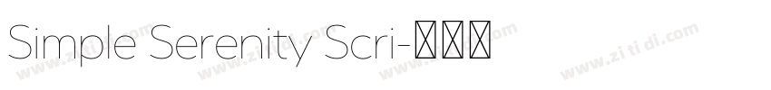Simple Serenity Scri字体转换